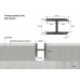 Теневая рейка LACONISTIQ DUAL под панели и керамогранит светлое золото анодированный(8,6х12х3000 мм)