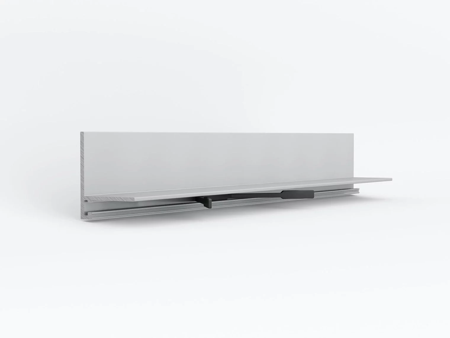 Микроплинтус LACONISTIQ micro L MAX серебро анодированный (35,6х16,2х4.9х2450 мм)
