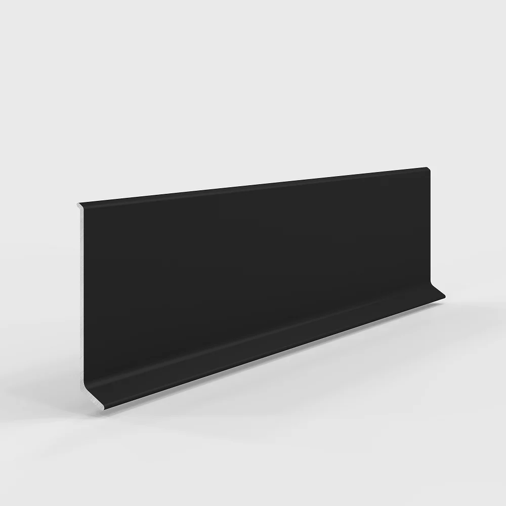 Плинтус алюминиевый LACONISTIQ ADHESIVE 60 мм черный матовый RAL9005 (60*10*2500мм)